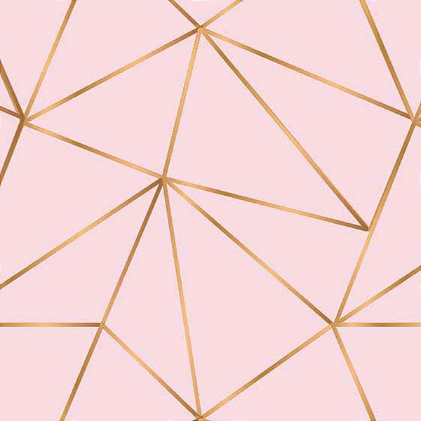 Papel De Parede Adesivo Zara Rosa Gold - 5M