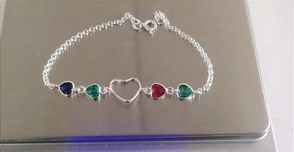Pulseira feminina coração