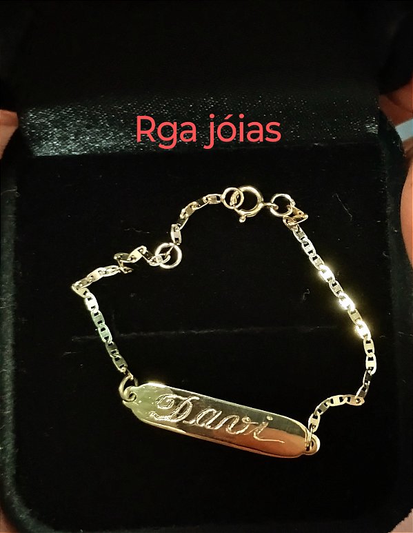 Pulseira infantil em ouro 18k