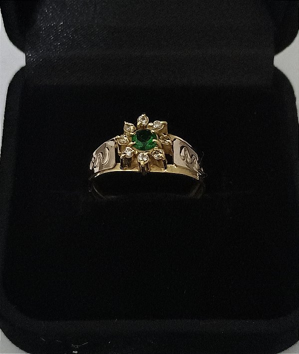 Anel de grau feminino em ouro 18k