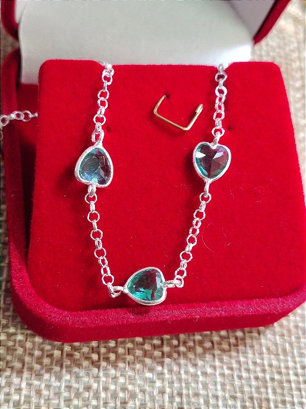 Pulseira Prata 950 com Pedras