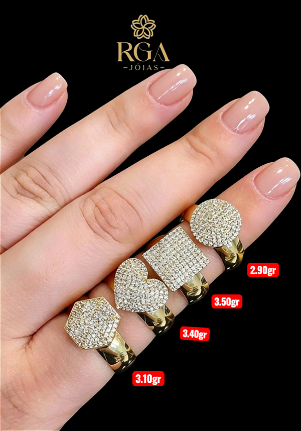 Anel feminino em ouro 18k