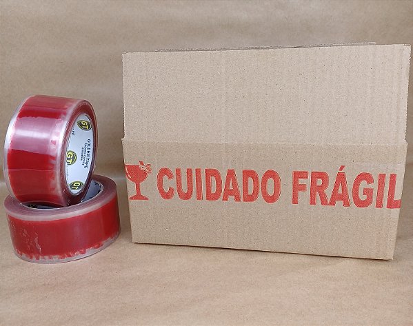 Fita Adesiva "Cuidado Frágil" - 48mm x 100m