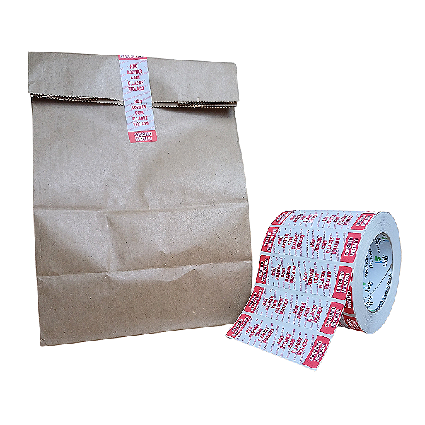 Lacre de segurança vermelho - 10x3 cm