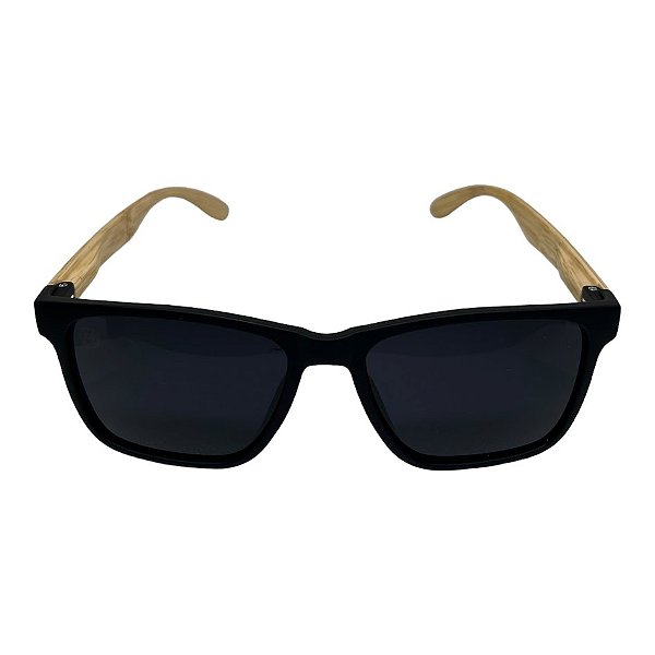 SOLAR BRAVA PRETO COM MADEIRA CLARA