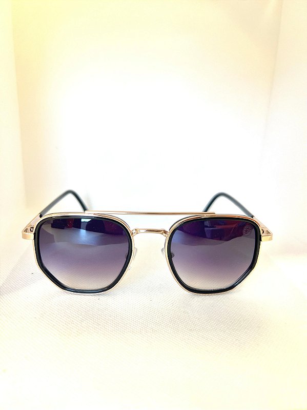 SOLAR JURERÊ PRETO METAL DOURADO DEGRADE