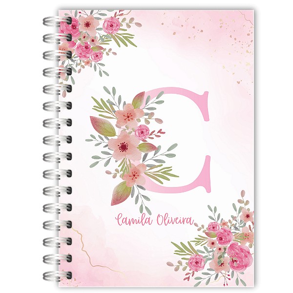 Caderno: Alfabeto Aquarela Rosa