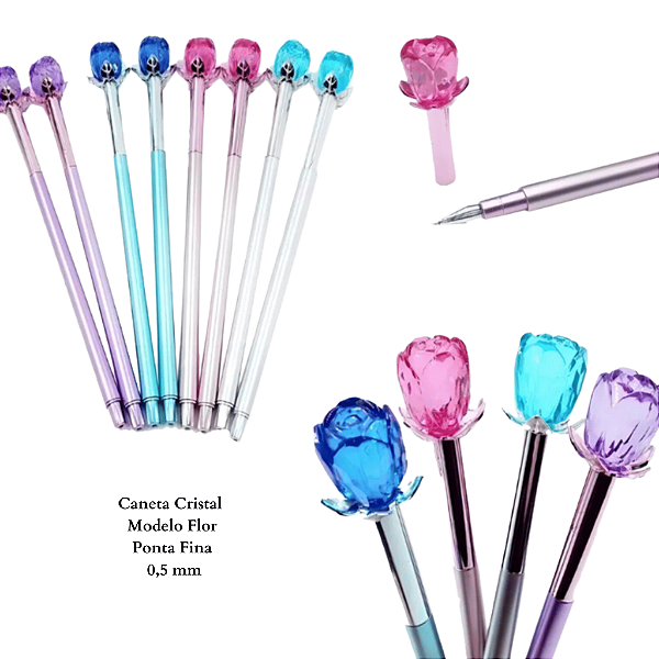 Caneta Flor de Cristal