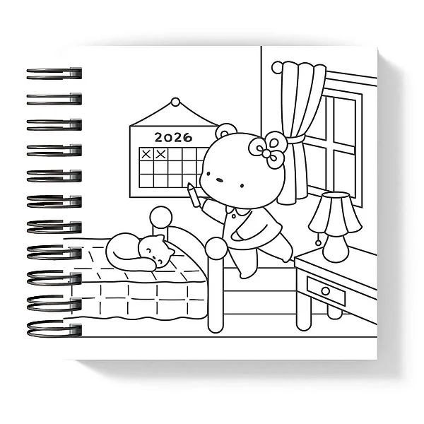Planner: P&B Ursinha - Color Me 2026 Quadradinha
