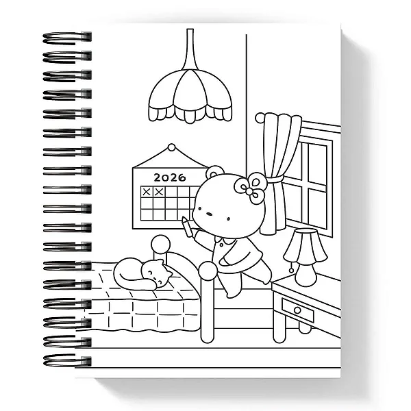 Agenda: Ursinha P&B I - Coleção Color Me