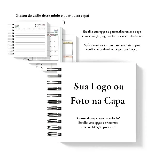 Mini Agenda: Seu Logo Aqui - Coleção Color Me