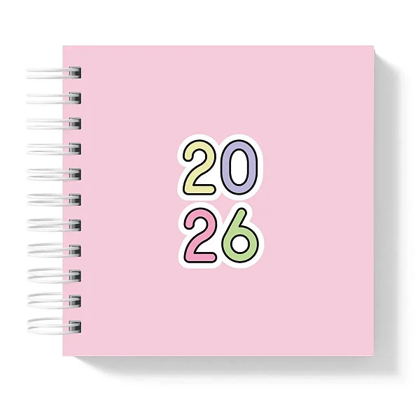 Mini Agenda: 2026 Rosa I - Coleção Color Me