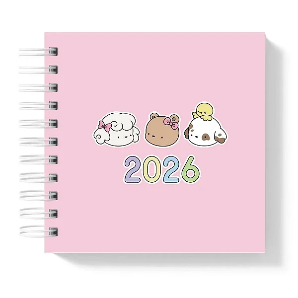 Mini Agenda: 2026 Rosa II - Coleção Color Me