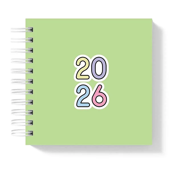 Mini Agenda: 2026 Verde I - Coleção Color Me