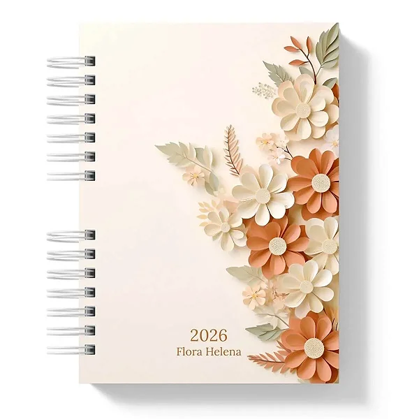 Planner Compacto: Flora 2026 - Coleção Flores e Papel