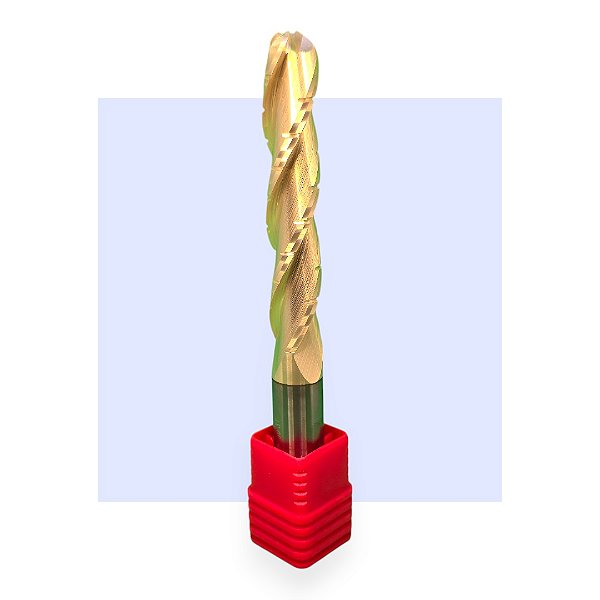 FRESA 16 MM X 90 3 CORTES ESPIRAL DOWN CUT ARREDONDADA - 3D - YIEX GOLDEN