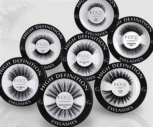(6 unidades) HIGH DEFINITION EYELASHES - BLACK CÍLIOS