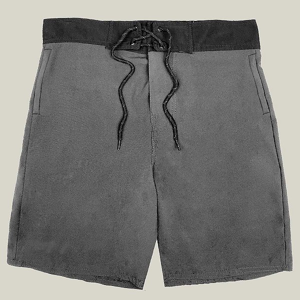 Boardshort Híbrido Elastano Premium Cinza WSS Brasil Basic