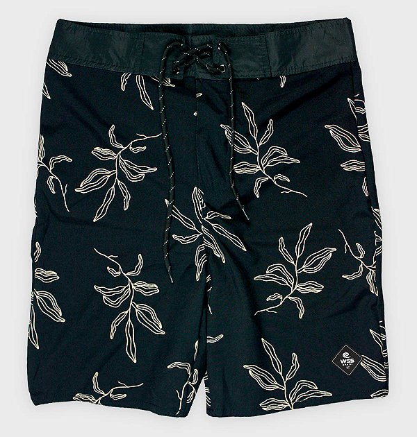 Boardshort Elastano Premium WSS Brasil Leaves Diamond