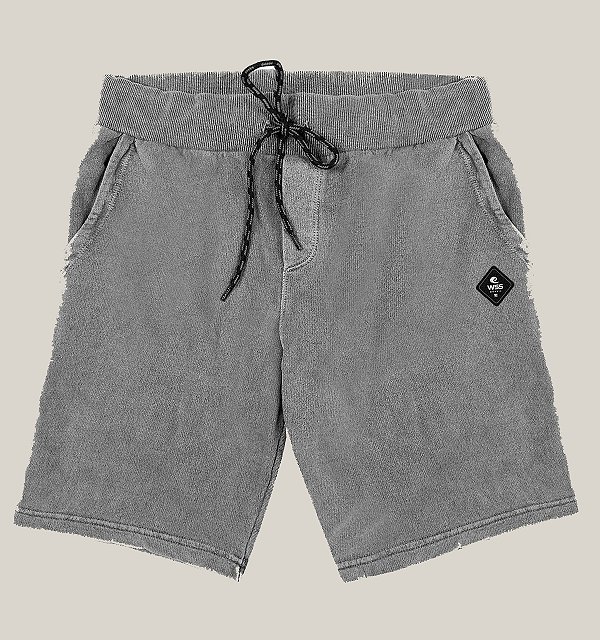 Bermuda Moletom Masculina Cinza Estonada WSS Brasil Diamond