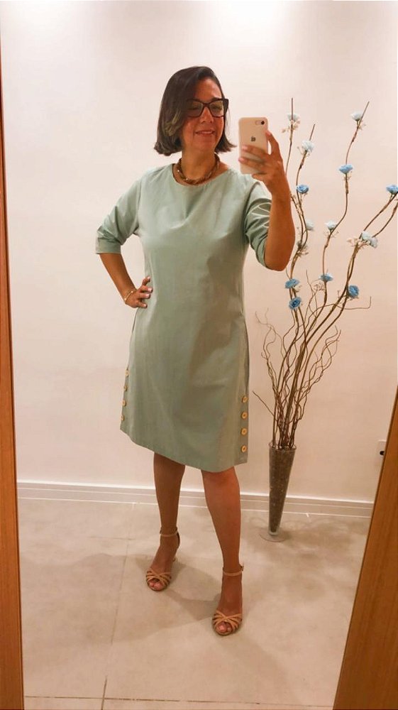 Vestido Curto Manga 3/4 -CR59202419