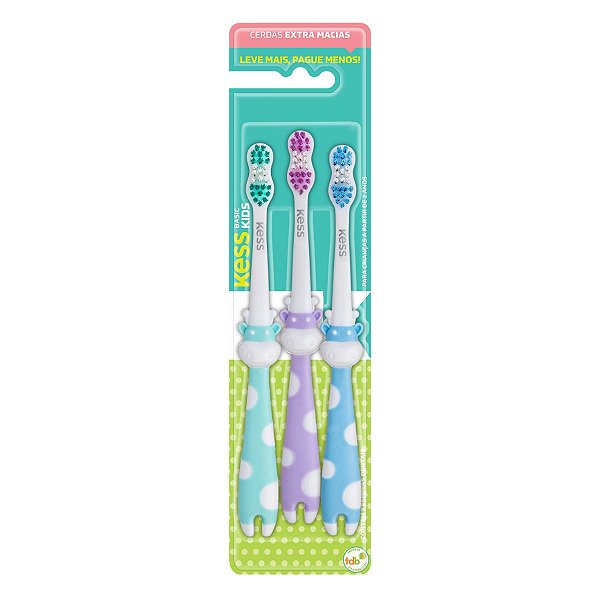 Escova de Dente Infantil - 3 Uni - KESS