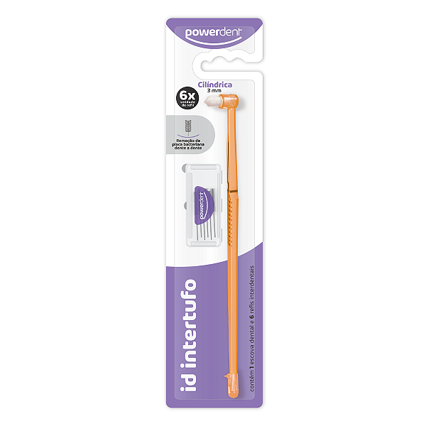 Escova Interdental Id Intertufo 3mm Powerdent c/ 6 Refis