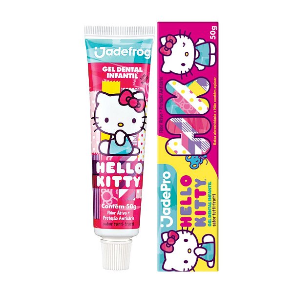 Gel Dental Infantil C/ Fluor - HELLO KITTY - Tutti Fruti 50g - Jadepro