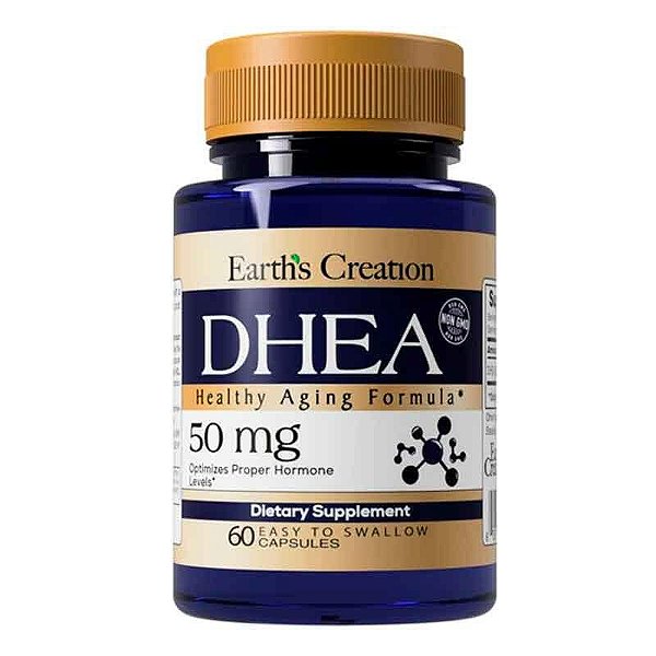 Dhea 50mg Earths Creation 60 Cápsulas