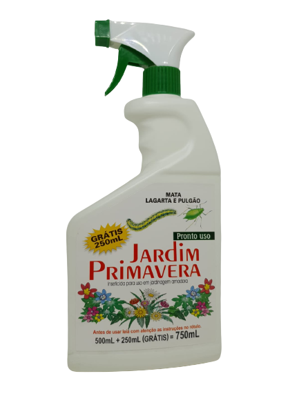 Inseticida Jardim Primavera Lagarta e Pulgão Pronto Uso 750ml