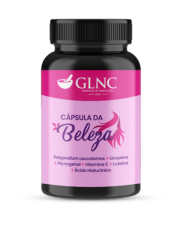 Cápsulas da Beleza - Polypodium Leucotomos + Licopeno + Picnogenol + Vitamina C  + Luteina + Ácido Hialurônico