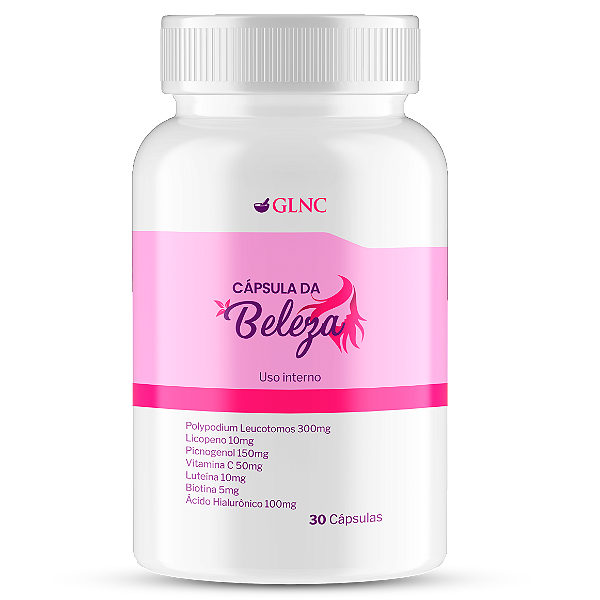 Cápsula da Beleza (Polypodium Leucotomos + Licopeno + Picnogenol + Vitamina C + Luteina + Ácido Hialurônico)