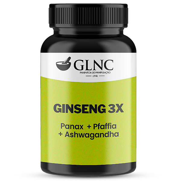 Ginseng 3x (Panax 150 mg - Ashwagandha 250 mg - Pfaffia 250 mg)