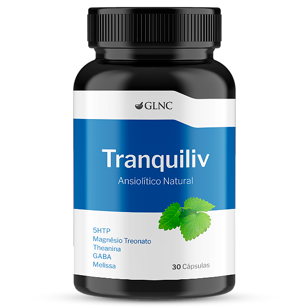 Tranquiliv - Ansiolítico Natural (5HTP + Magnésio Treonato + Theanina + GABA + Melissa)