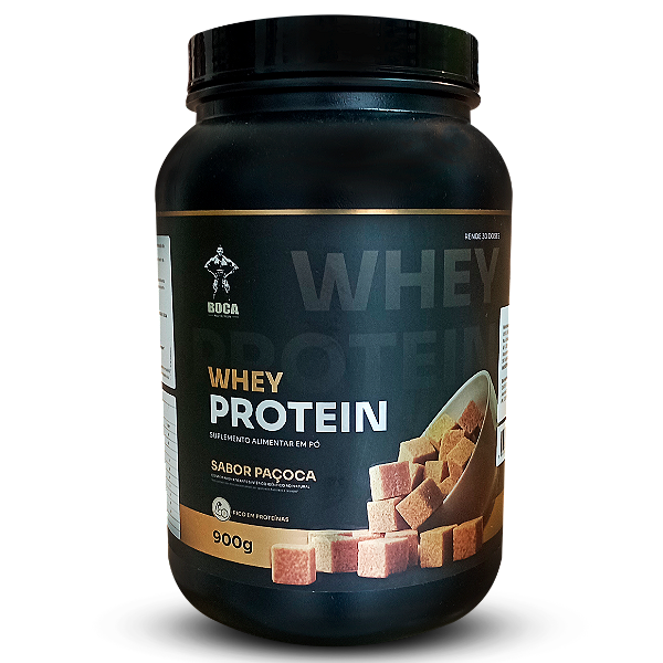 Whey Protein 900g - Sabor Paçoca 100% Concentrado | Boca Nutrition