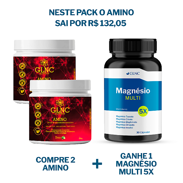 COMPRE 2 Amino e GANHE 1 Magnésio Multi 5X