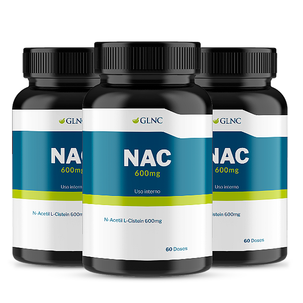 NAC 600mg | 60 Doses (Pack com 3 unidades)