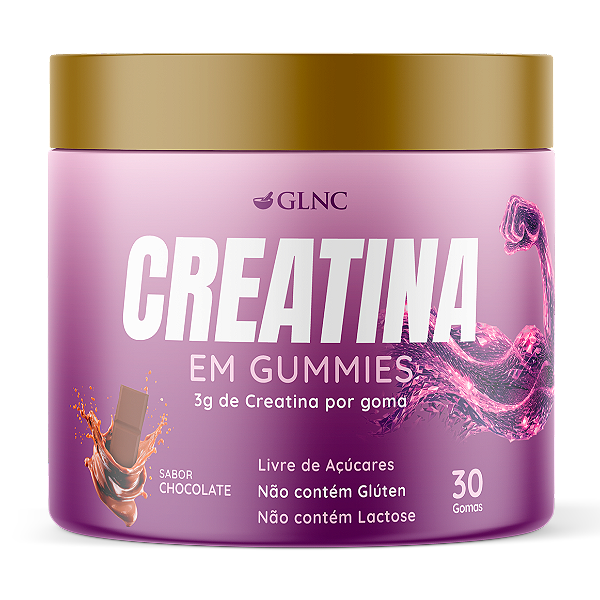 Creatina Gummies 3g Sabor Chocolate | 30 Gomas Sem Açúcar