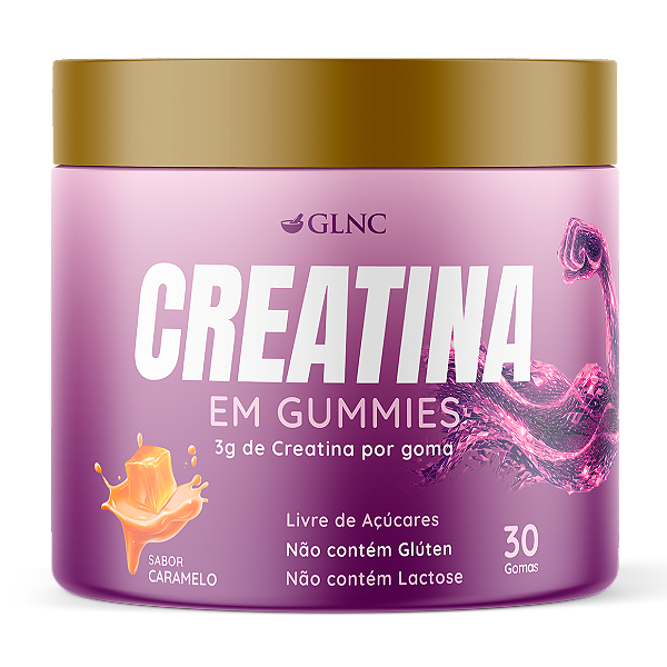 Creatina Gummies 3g Sabor Caramelo | 30 Gomas Sem Açúcar