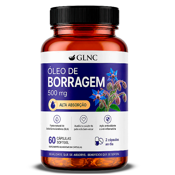 Óleo de Borragem GLNC - 60 cápsulas