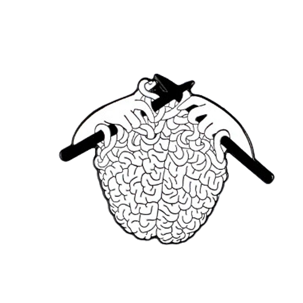 Broche tecendo o  cérebro