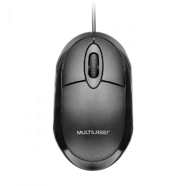 Mouse Multilaser Classic Usb Basico 1200 DPI Preto MO300