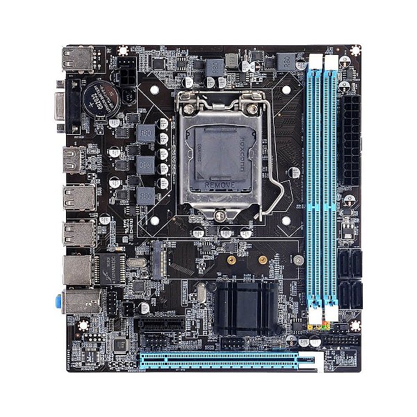 Placa Mae H61 Lga 1155 Bluecase BMBH61-G2GH-M2 Rev 2.0 Oem Ddr3 Rede 10/100/1000 - 16gb/Vga/Hdmi/M.2 Nvme/Micro-Atx