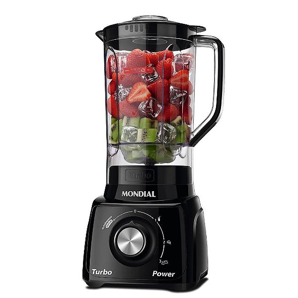 Liquidificador Mondial Turbo Com Filtro 3v 550w Preto L99 - 110 Volts