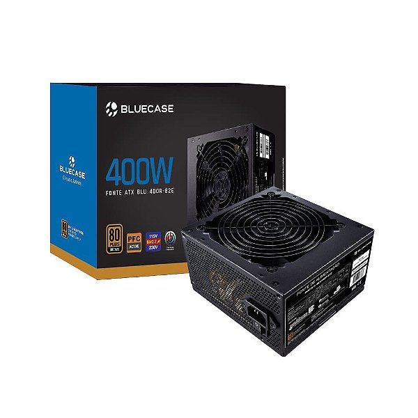 Fonte Bluecase Atx 400w Real 80 Plus Bronze Com Cabo - BLU400R-82E