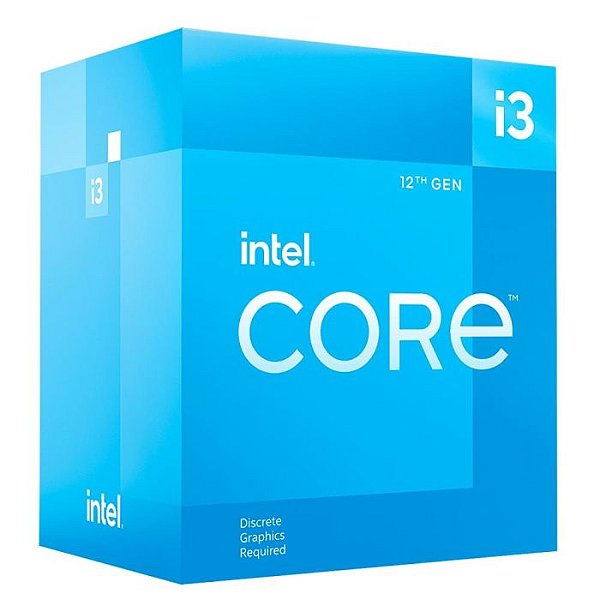 Processador Intel Core i3-12100F, 4-Core, 8-Threads, 3.3GHz ( 4.3GHz Turbo), Cache 12MB, LGA1700, BX