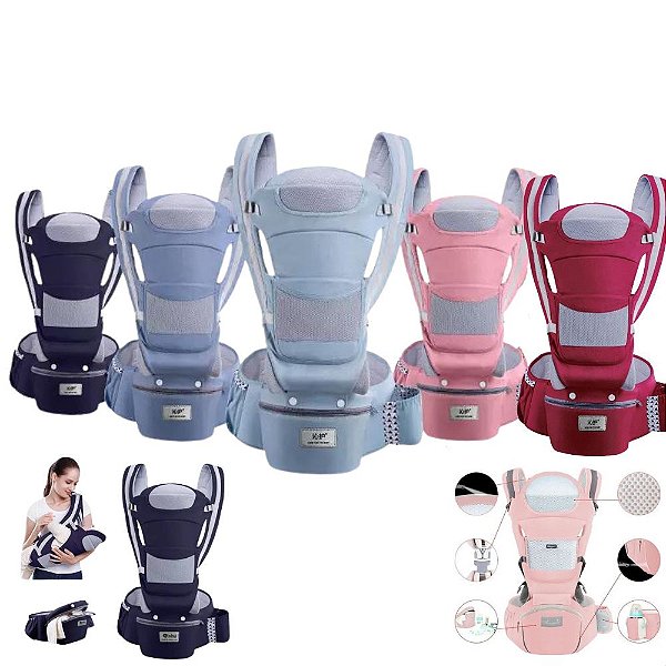 Canguru Para Bebê Multifuncional Ergonômico Posições Transporte Passeio Carregar Conforto Segurança Estilo Passeios