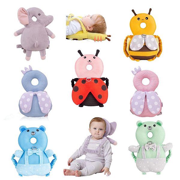 Mochila Almofada Proteção Anti-Impacto Para Bebê Travesseiro Cabeça Costas De Caminhada infantil