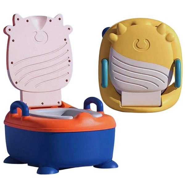 Penico Mictório Troninho Compacto Desfralde Higiene Aprendizado Resistente Limpeza Fácil Teu Baby Laranja Bebe