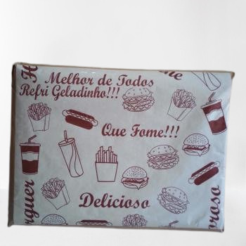 PAPEL ACOPLADO 30X40  P/ LANCHE COM PELICULA   C/ 3 Kg - gramatura 40.